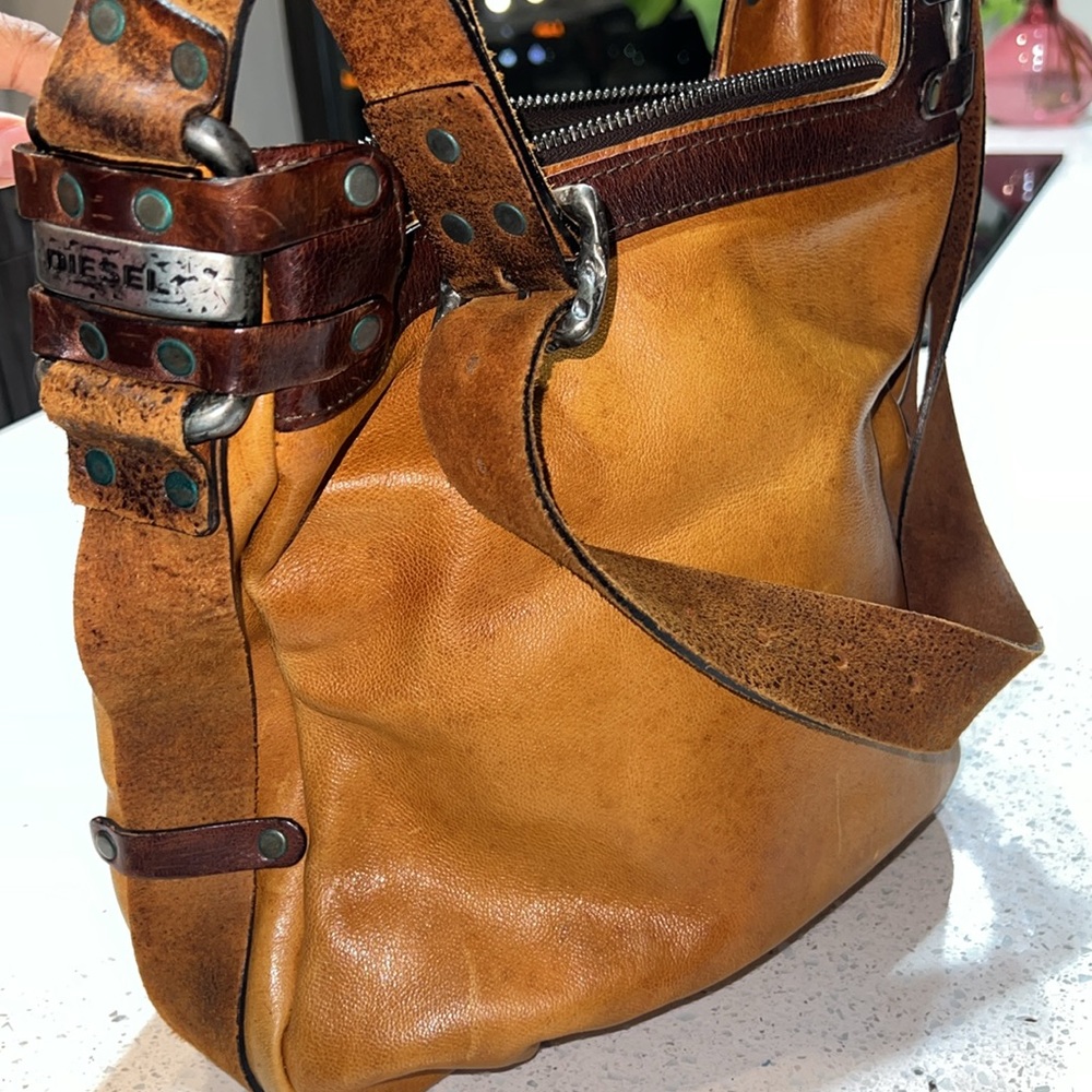 Vintage Authentic Diesel Purse crossbody 100% Pelle Leather